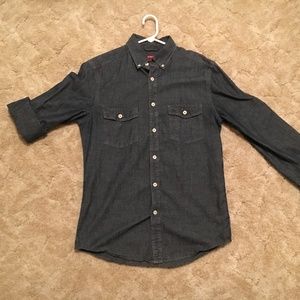 Merona Dark Blue Button Down Size Small